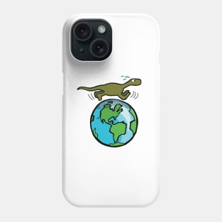 Dinosaur running on the earth Phone Case