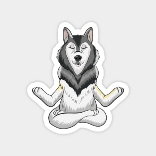 Husky Dog Meditation Magnet