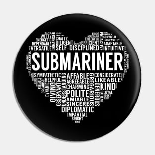 Submariner Heart Pin