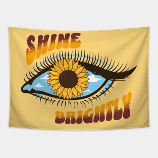 Shine Brightly Sunflower Eye Artwork Tapestry