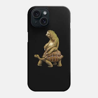 Sloth Riding Tortoise Sloth Riding Turtle Phone Case