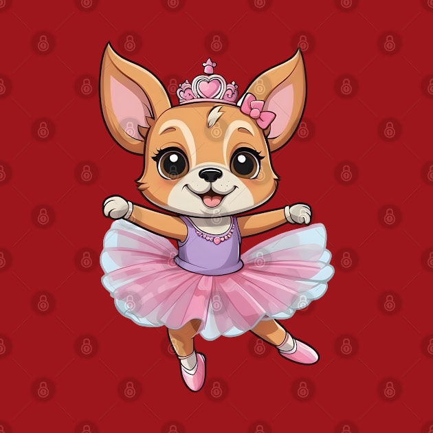 Chihuahua Ballerina Cartoon by Leon Star Shop