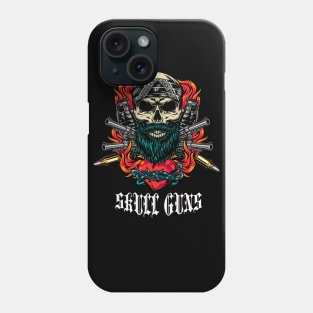 Skull And Shoot Gun Vintage Phone Case