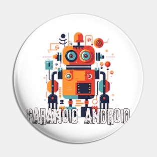 Paranoid Android Robot 90s band Pin