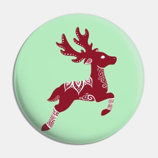 Mandala Reindeer Pin