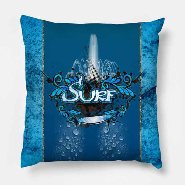 Sport, surfing Pillow by Nicky2342
