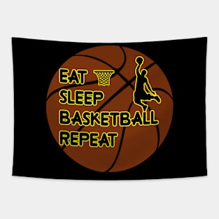 Eat Sleep Basketball Repeat Tapestry