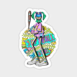 softball girl character Magnet