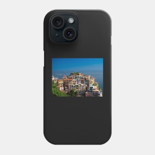 View on the cliff town of Manarola, one of the colorful Cinque Terre on the Italian west coast Phone Case