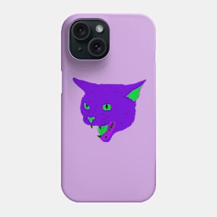 Vaporwave Cat - Vibrant Purple Phone Case