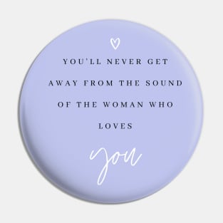 Silver Springs Lyrics Print Pin