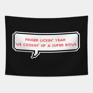 Finger lickin yeah we cookin up a Super Bowl - Stray Kids - Super Bowl Tapestry