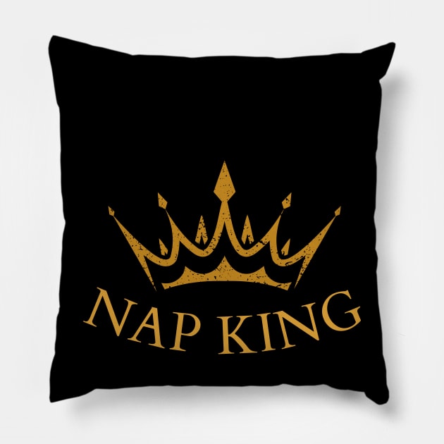 Nap King, Most Likely to Take a Nap Funny Pillow by K.C Designs