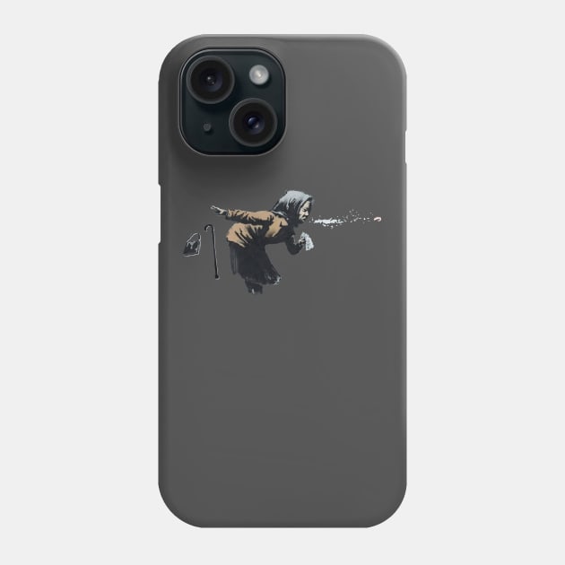 BANKSY Sneezing Woman Aachoo! Phone Case by inkstyl