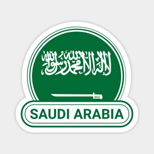 Saudi Arabia Country Badge - Saudi Arabia Flag Magnet