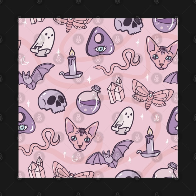 Spooky Pink Pastel Pattern by scrambledpegs