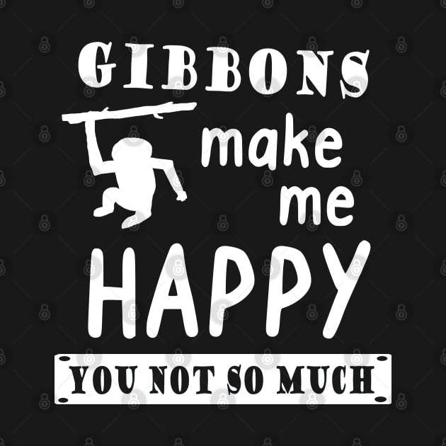 Gibbons Happy saying hylobatidae motif by FindYourFavouriteDesign