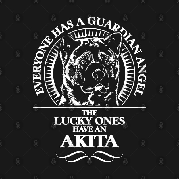 Proud Akita Guardian Angel dog saying by wilsigns