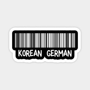 Korean German - Korea, Germany Barcode Magnet