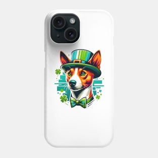 Basenji Enjoys Saint Patrick's Day Festivities Phone Case