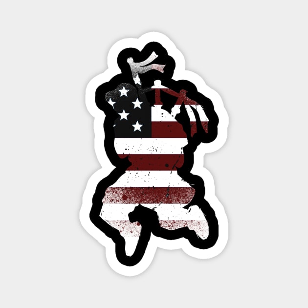 JUMPING BAGPIPER AMERICA Magnet by Tee Trends