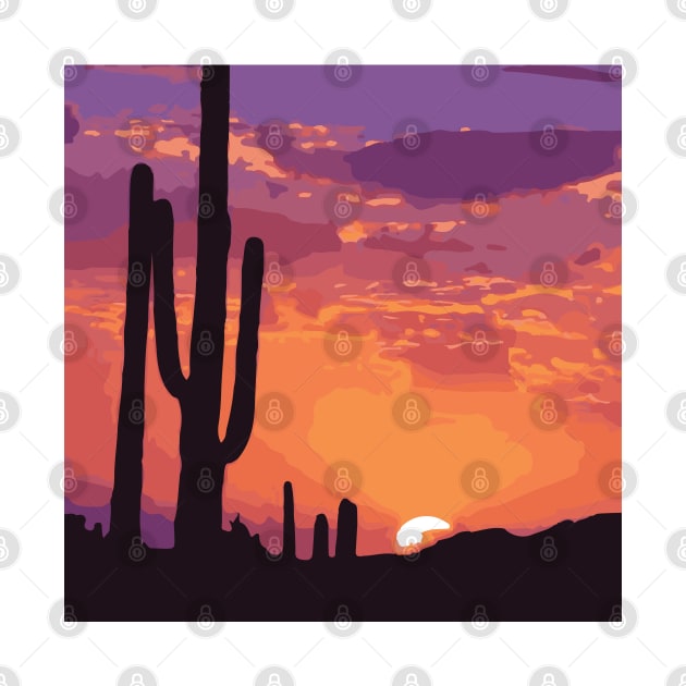 The Arid Cactus I Cowboy Ranch Dessert by Art by Ergate