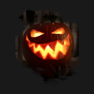 Scary Jack O' Lantern Halloween Pumpkin Design T-Shirt