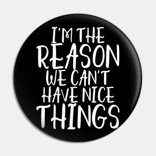 I'm the reason we can't have nice things Pin