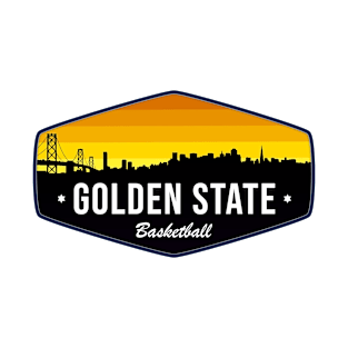 Golden State Basketball Hexagonal Sunset T-Shirt