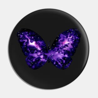 Watercolor Space Butterfly Pin