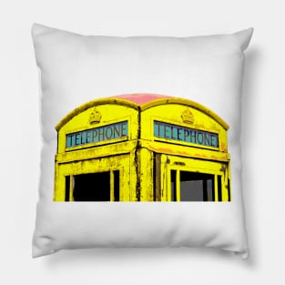 Yellow Phone Box Pillow