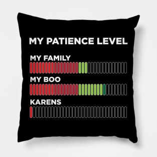 My Patience Levels Pillow