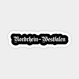 Nordrhein-Westfalen (North Rhine-Westphalia) written with gothic font Magnet