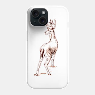 Curious Deer (brown) Phone Case