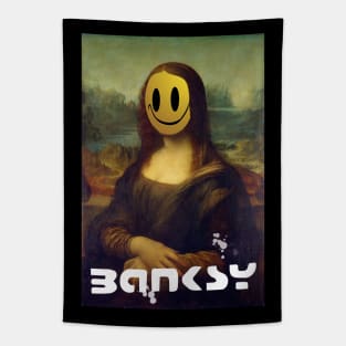 Mona Lisa Banksy Style Tapestry