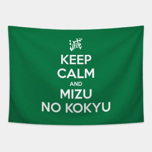 Keep Calm and Mizu no Kokyu Demon Slayer Anime Tapestry