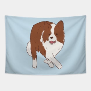 Brown border collie Tapestry