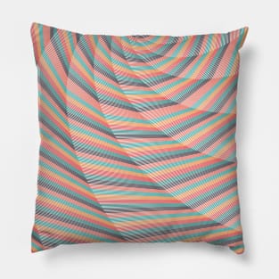 Spiraling Waves Line Pattern Pillow