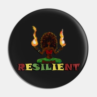 African American Woman Art Black History Month Culture Apparel & Gifts Pin