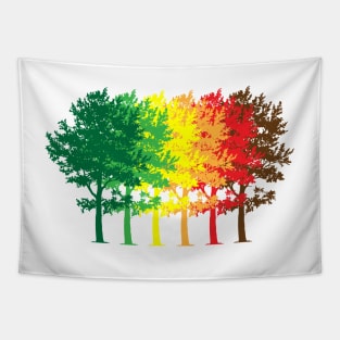 Fall Tree Colors Tapestry