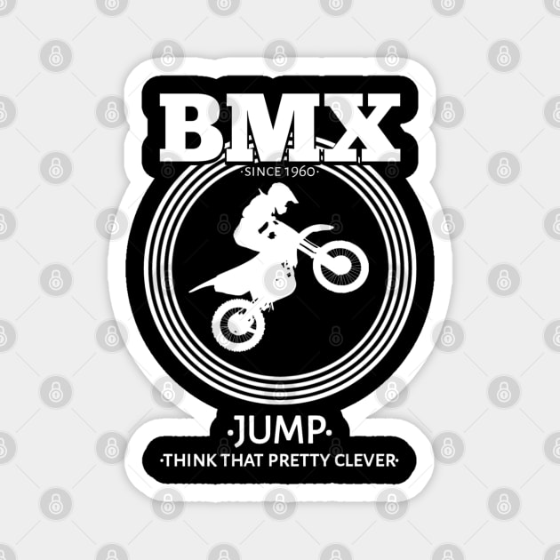 BMX Jump White Magnet by radeckari25