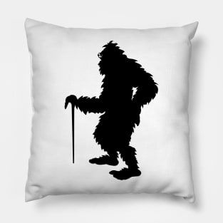 Bigfoot Elderly Senior Old Man Walking With His Crutch Pillow