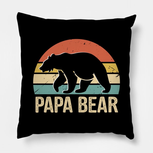 Dad Bear Birthday Gift For Papa Pillow by stonefruit