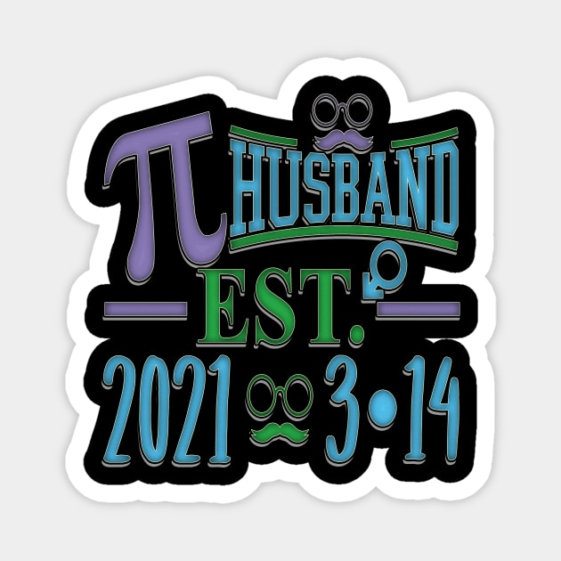 Husband Pi Day Wedding - March 14 2021 Math Lover Fiance graphic Magnet by ScottsRed