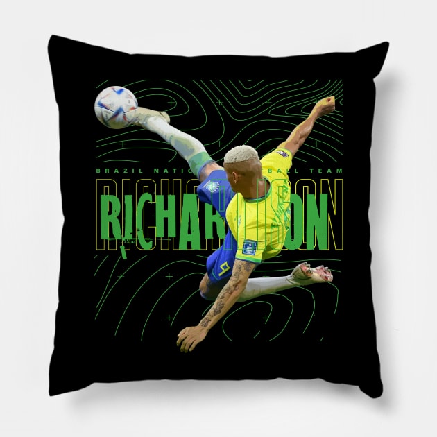 Richarlison Brazil Pillow by Juantamad