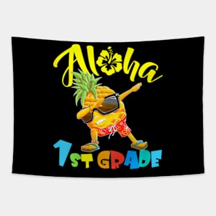 Kids Back To School First Grade Cool Dabbing Tapestry