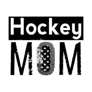 Hockey Mom in White and Black T-Shirt