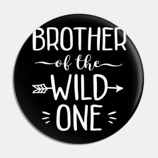 Brother Of The Wild One Shirt Funny 1St Birthday Safari Gift Pin