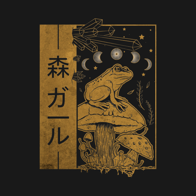 Disover Cottagecore Aesthetic Frog Mushroom Moon Occult - Cottagecore - T-Shirt