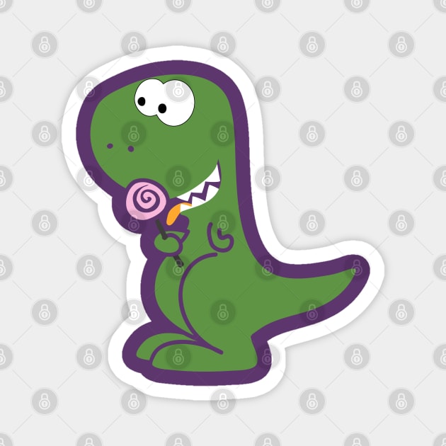 T-rex with sweets Magnet by katelein